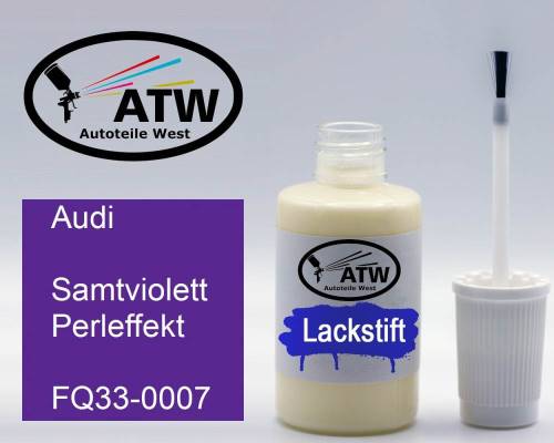 Audi, Samtviolett Perleffekt, FQ33-0007: 20ml Lackstift, von ATW Autoteile West.